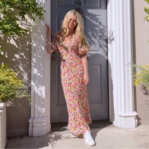 Rixo Floral Puff Sleeve Dress